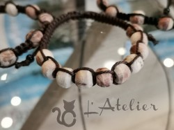 aquamarine and cristal bracelet. made in Laguiole aveyron