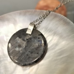 Pendentif labradorite argent